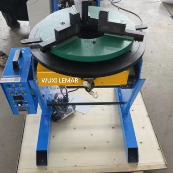Circular Welding 100kg Positioner, 0-90° Tilting Turntable with 300mm Three-jaw Chuck
