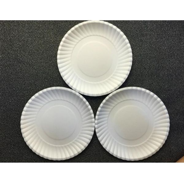 Бумажная тарелка белого торта PLA 14.5X14.5CM устранимая Handmade круглая