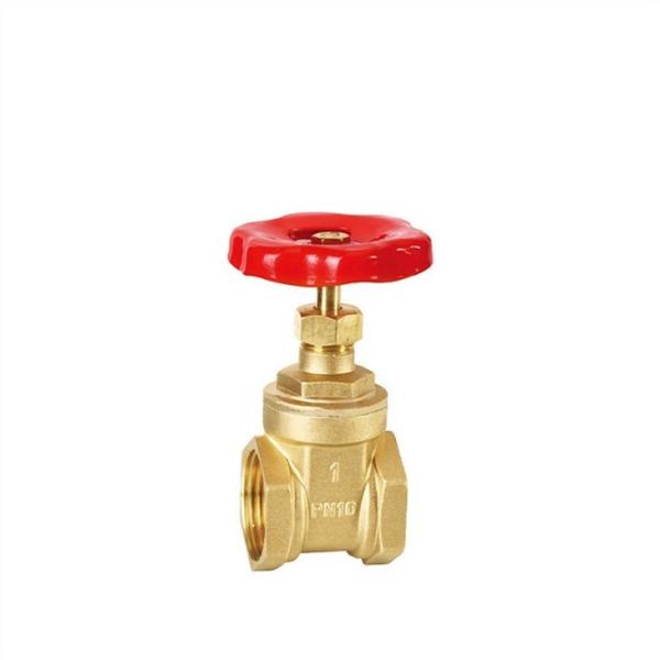 1'' PN10 NPT End Female Brass Gate Valve Water / Oil / Gas System