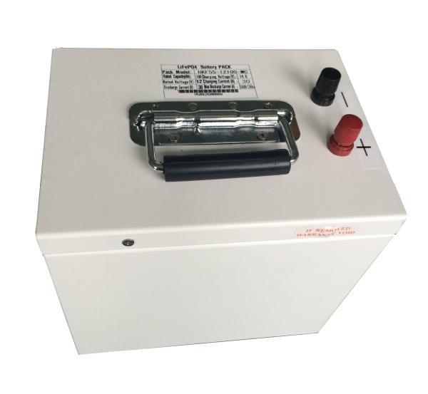 Large Capacity 100AH At 12V LiFePO4 Battery Pack , Rechargeable Lithium Battery With Good High Temperature Performance