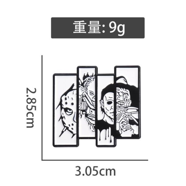 Cartoon Red Dog for Lapel Pin Signboard Stylish Metal Brooch Black Nickel Clothing Accessories for Christmas National Day