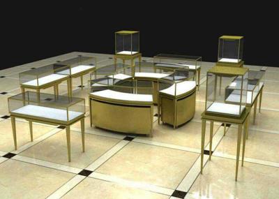 Modern Luxury Stain Steel Jewellery Shop Display Counters Rectangular Forma Quadrada
