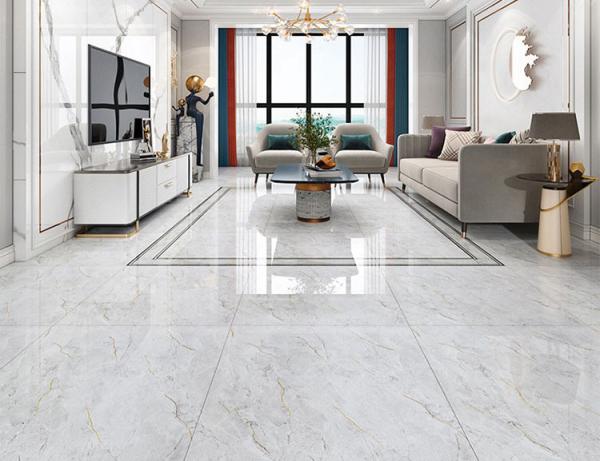 800x800mm Golden Glazed Polished Porcelain Tile 3D Inkjet Printing