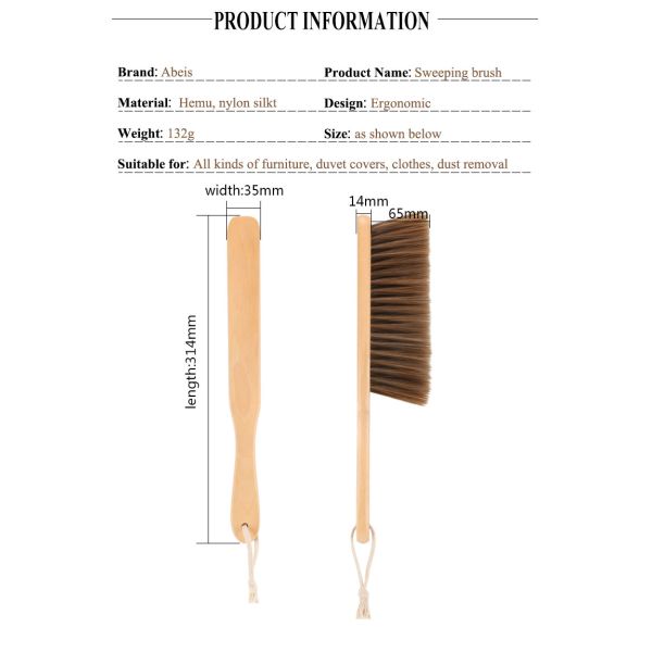 Embalaje personalizado Mango de madera natural de limpieza de la brocha de la manija del bastón recto para el hogar