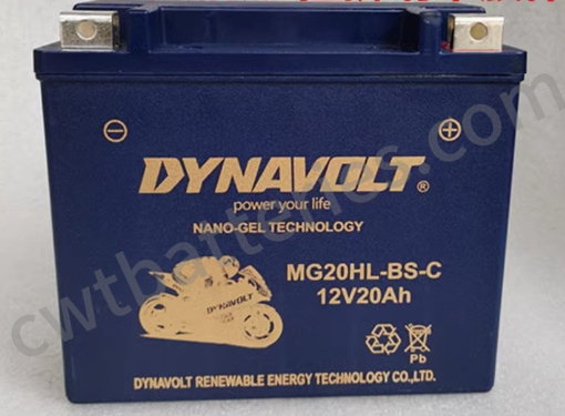 Motorcycle Nano Gel Jet Ski Batteries 12V 20Ah Dynavolt MG20HL-BS-C