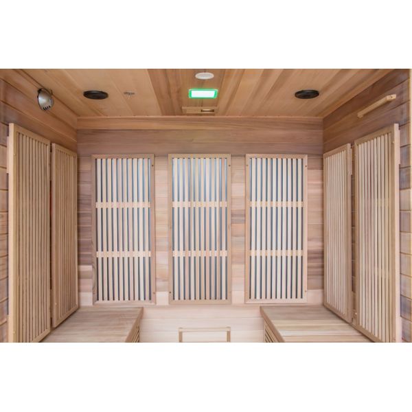 2021 New Design Canada Custom Hemlock Traditional NO EMF Steam Sauna Stove Solid Wood Traditional Sauna Room For Therapy