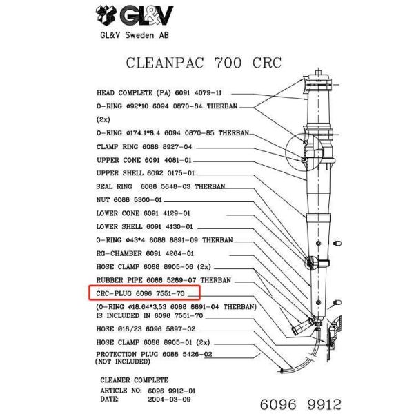 Cleanpack 700 Clp700 Paper Pulp Mill Centrifugal Cleaner within Plastic and Ceramic