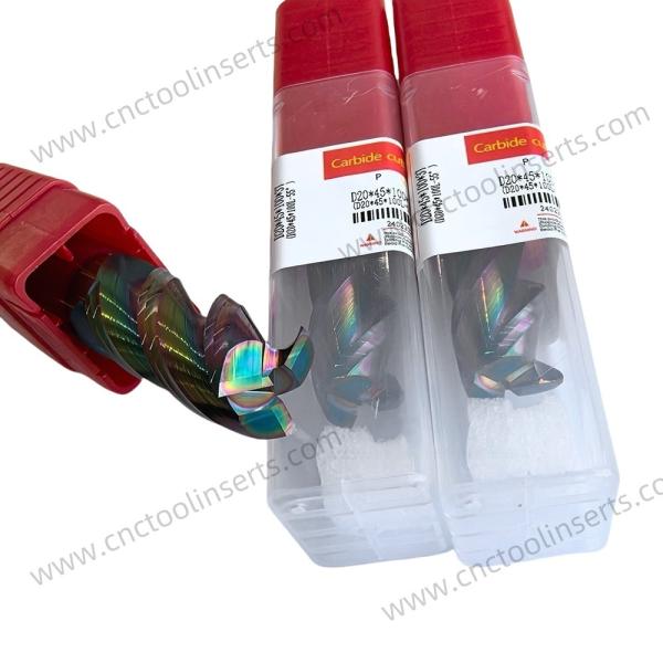 High Precision Carbide End Mill Cutter Long Lasting D20*45*100L-55°