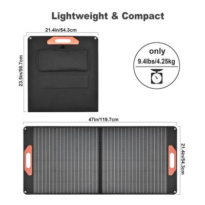 100w Etfe Solar Charger Power Bank Panel For Summer Camping Van RV