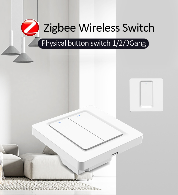 Переключатель кнопки 600W ZigBee IEEE802.11BGN Tuya Zigbee умный