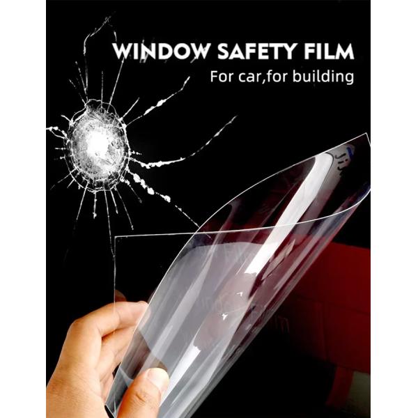 UV Blocking Safety Film For Cars Explosion Proof 2mil Car Glass Protection Film