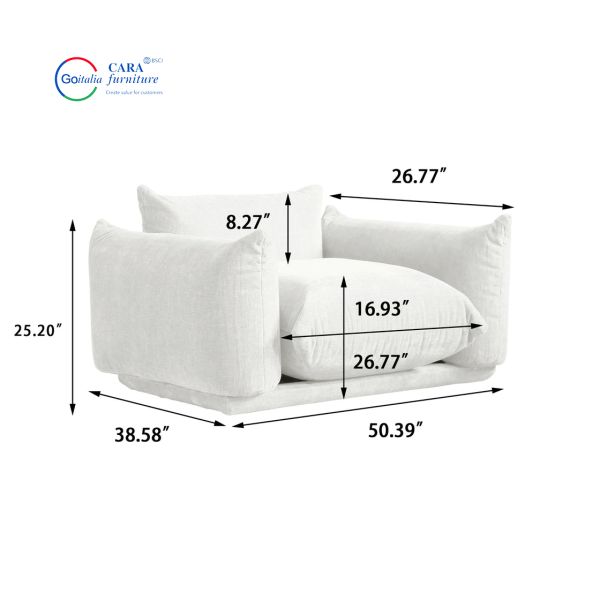 Popular Product One Seat Arm Sofa Removable Nordic Velvet Modern Single Sofa Chair