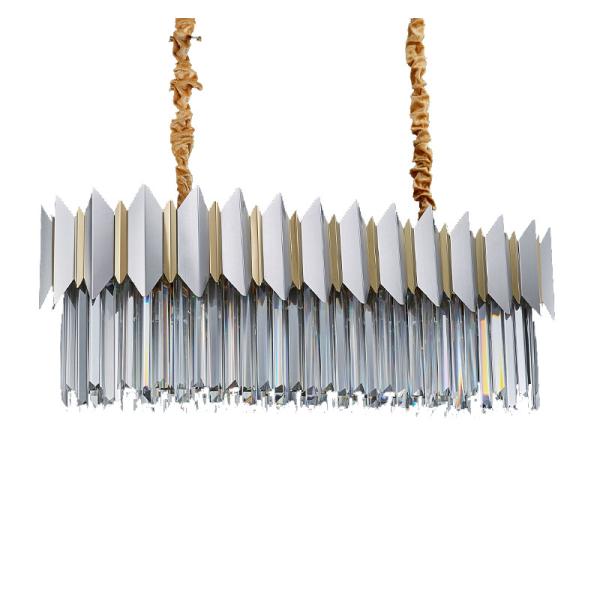Luxury Length 90cm Crystal Pendant Chandelier For Dining Room