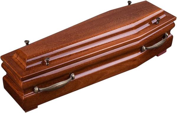 Beautiful Wood Casket Cremation Ashes Adult URN&Infant Casket,Adult Funeral URN (Brown)
