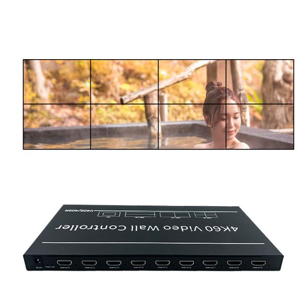 4K60 Video Wall Controller with Full Screen Rotation and Infrared Remote Control RS232 Multi-screen Processor
