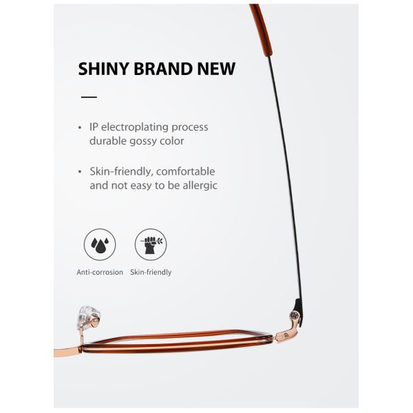 Подгонянные женщины людей стекел рамки титана ацетата для чтения компьютера