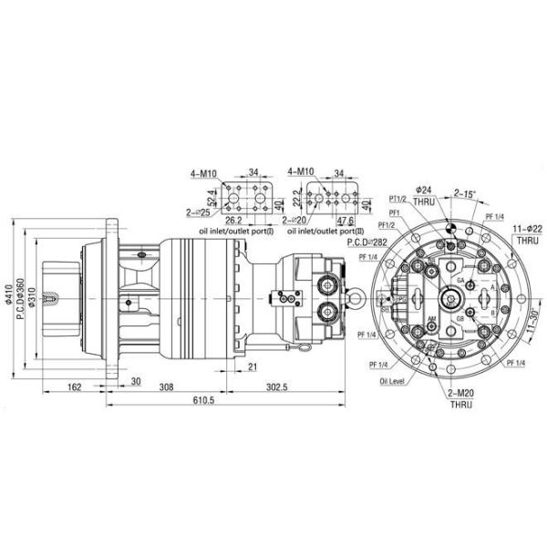 SK250-6E SK250-8 Slew Reduction LQ15V00015F2 Excavator Spare Parts Swing Gearbox