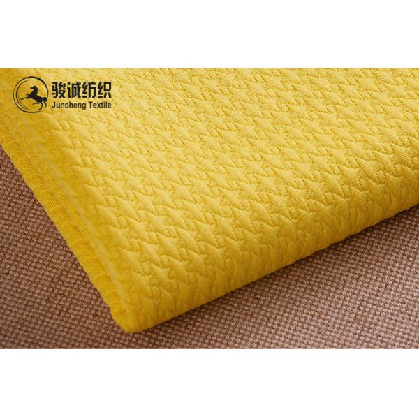 100% Polyester tweed combing jacquard thick needle weft knitting fabric for woman apparel