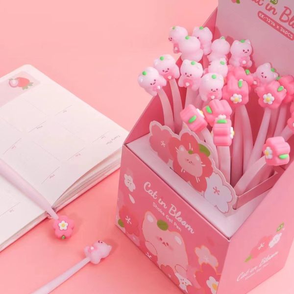 Squishy Pens For Kids,Cartoon Cute Fun Pens,Black Gel Ink Pens For Kids Party Favors Classroom Prizes School Office Home Supplies
