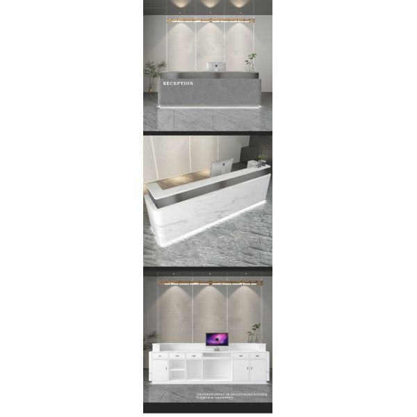 Simplicity Stylistic Stainless Steel Cashier Desk for Beauty Salon Clothing Store 10