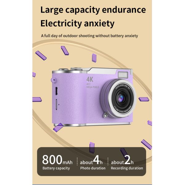 CCD Camera Upgrade Digital Video Camera 50MP Full HD 1080P Compact Camera For Students