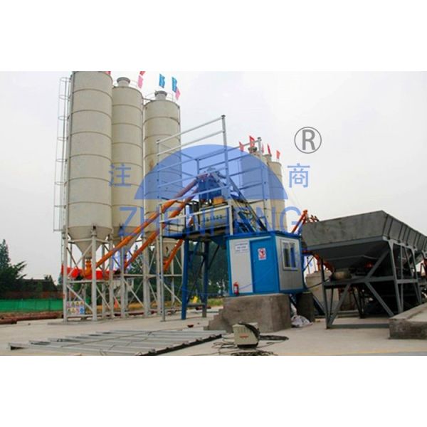 Стабилизированный завод центрального смешивания почвы HZS60 конкретный, система