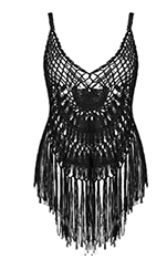 One-Piece Short Hand Crochet Shawl Swimsuit Cover Ups Fashion Accessories Swimsuit Beach Swimsuit Cover Up Women Crochet Bikini Coverups Summer Pool Swimwear Tassel Dress