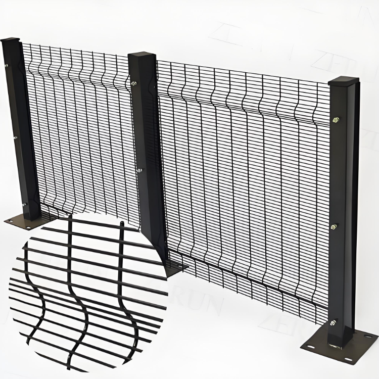 358 High Security Anti Climb Fence Galvanized Steel Mesh Panel 2.4m Height 4mm Wire Diameter