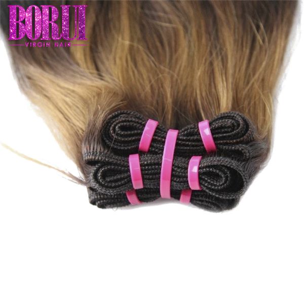 Unprocessed Super Double Drawn Hair Bundles , Double Drawn Virgin Hair Funmi 5 Tone Bone