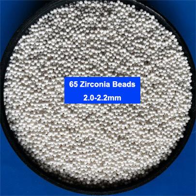 65 Zirconia Grinding Media Zirconium Silicate Beads 1.8-2.0mm 2.0-2.2mm For Paint