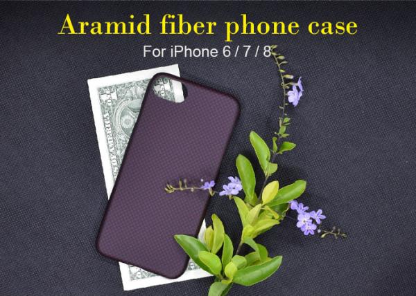 Nenhuma caixa matte durável de desvanecimento do telefone da fibra de Aramid do revestimento da cor para o iPhone 8