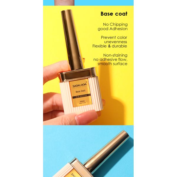 La base et la couche supérieure du gel UV du constructeur de caoutchouc Gel de vernis à ongles en bouteille de 15 ml Gel clair UV Soak Off Base Coat Créez votre propre