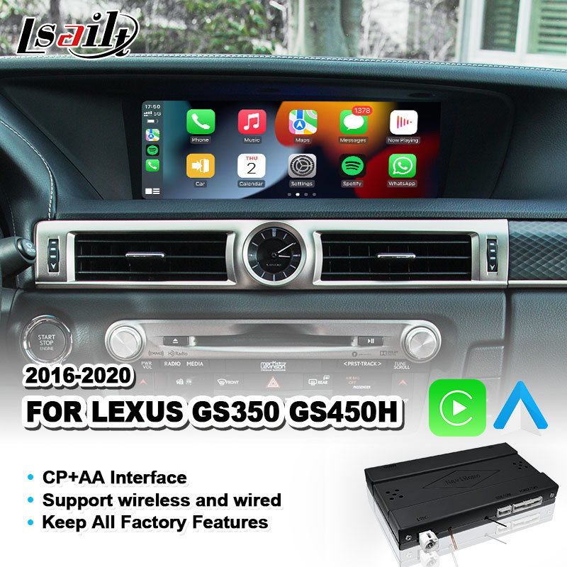 Lsailt Android Auto Carplay Interface for Lexus GS350 GS200t GS300h GS450h AWD F Sport 2016-2020