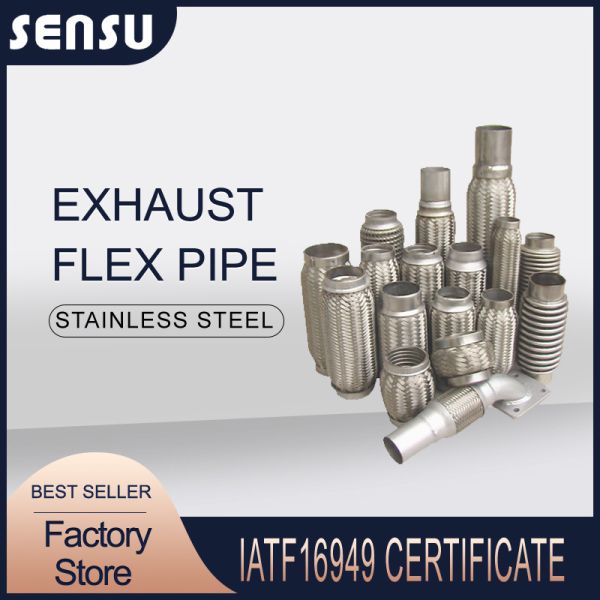 SS201 Normal Braid Flexible Car Exhaust Pipe Reduce Noise 51mm*203mm*303mm