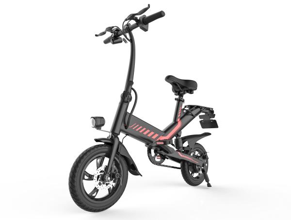 Anti Rust Chain Folding Electric Bicycle 350W Brushless Engine 12 Inch Lithium Battery