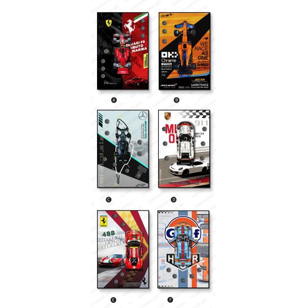 Creative Three-Dimensional Wall Murals Luxury Sports Car Background Hanging Painting