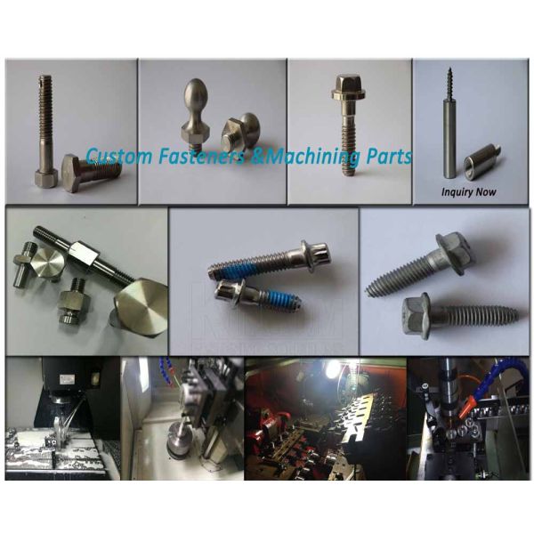 Special stainless steel screw with precision hexagon CNC machining part