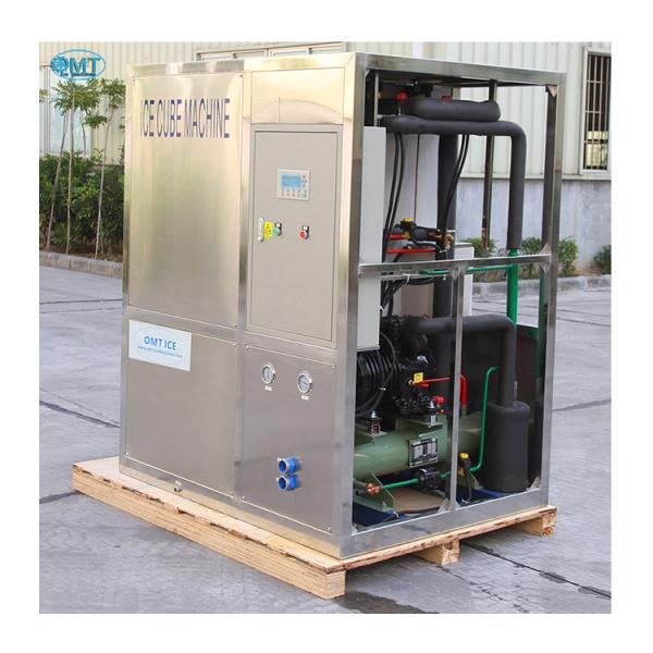 Single Phase Large Cube Ice Machine Electric Control 1 Ton Tube Ice Machine
