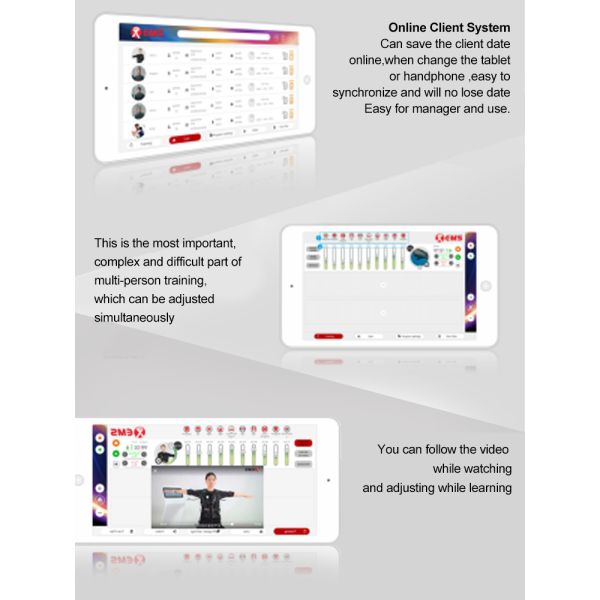 Беспроводный тренировочный костюм Ems Электрический стимулятор мышц тренировочный костюм Smart Ems Фитнес тренажерный зал Ems тренировочный костюм