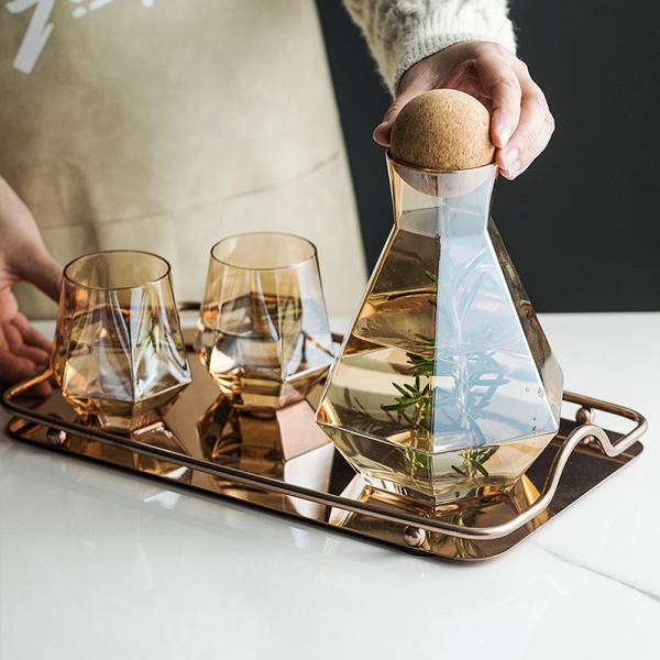 Tabletop Supplier 700ml 750ml Lead Free Crystal Whiskey Decanter Rock Whiskey Water Carafe