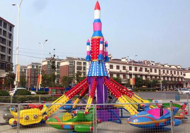 Outdoor Amusement Flying Car Rotating Lift Automatic Control Aircraft Play Equipment