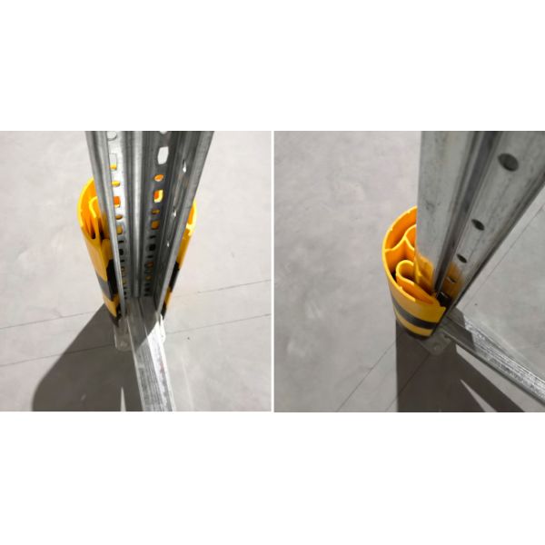 Heavy Duty Pallet Rack Protector Warehouse Pallet Rack Column Protection Flexible Plastic Guard Upright Protector