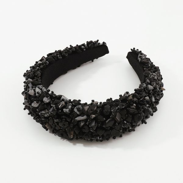 Europe United States fashion Baroque crystal heavy industry beaded irregular gravel headbands luxury accessories