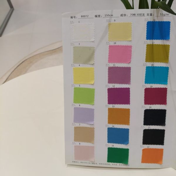 Lightweight Woven Outdoor Fabric 51GSM Nylon And Cotton Blend Fabric For Soft Warm Jacket