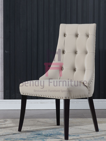 High Back Blue Velvet Tufted Upholstered Dining Chairs with Black Iron Legs