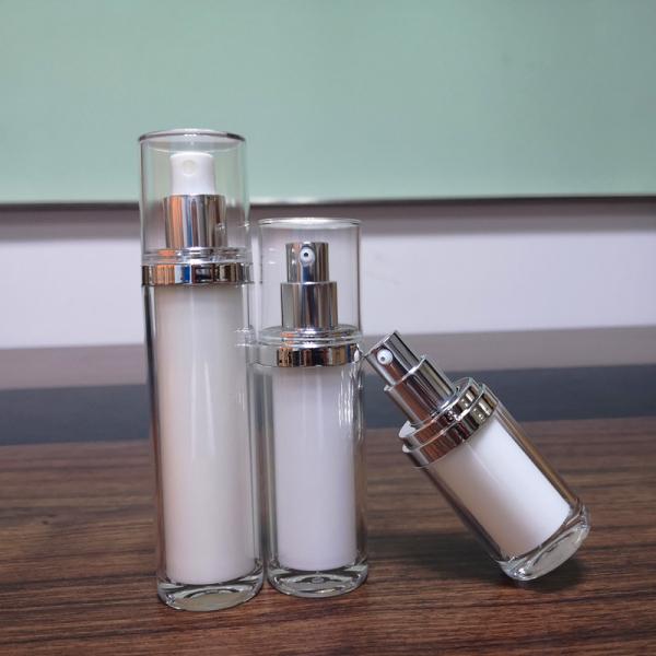 White Empty Cosmetic Airless Lotion Pump Bottle