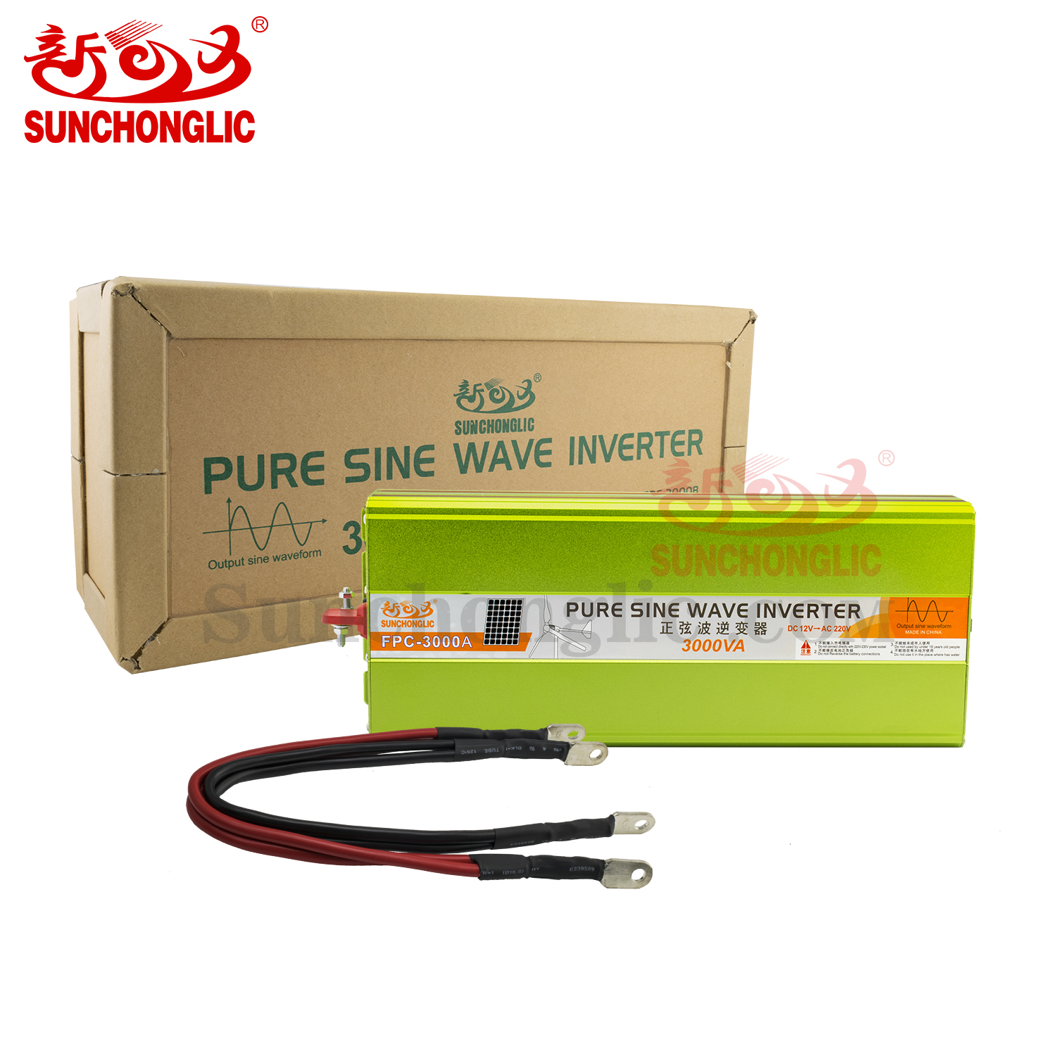 FPC-3000A 3000W Modified Sine Wave Inverter with 6000W Peak Power and 94% Efficiency for Off-Grid Power Supply