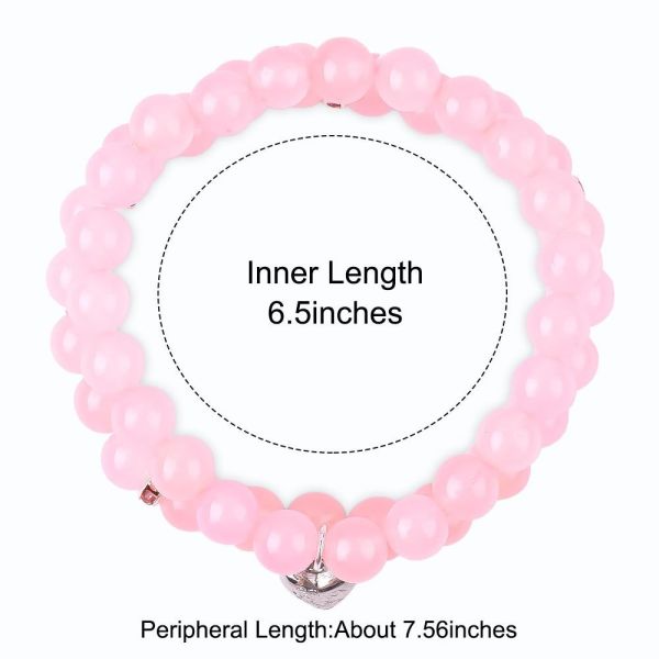 8 мм Розовый кварц драгоценный камень бусы браслет Лечебная энергия Очарование Ювелирные изделия