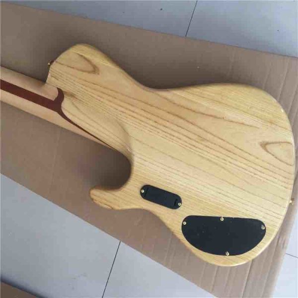 Custom Burst Maple Top 6 Strings Bass Guitar Neck Through Body Ebony Fingerboard Active Pickups Electric Bass