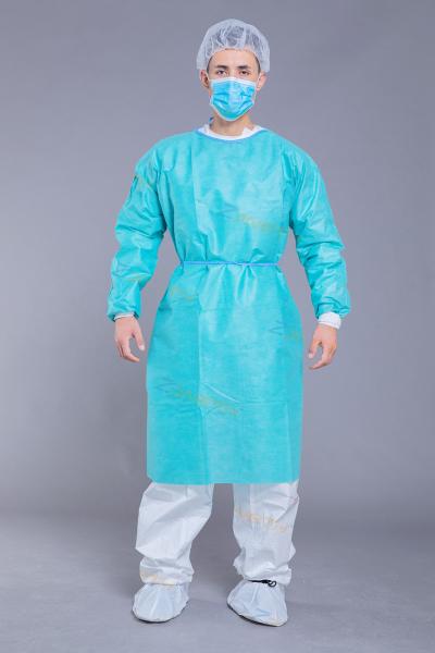 EN13795 Breathable 40G SMS Surgical Isolation Gown